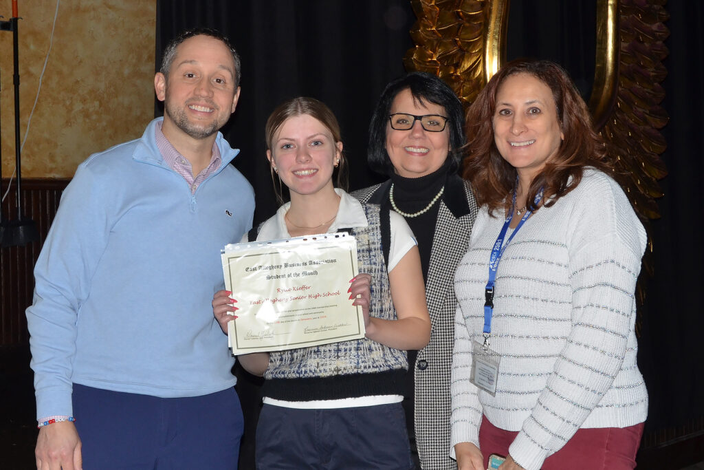 Student of the month with sponsors